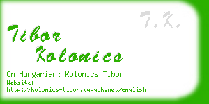 tibor kolonics business card